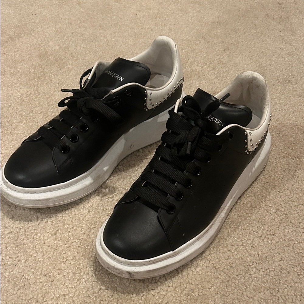 Alexander McQueen Studded Men's Black and White Sneakers